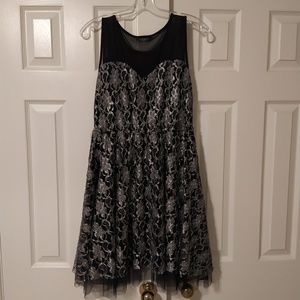 Metallic Black Holiday Dress